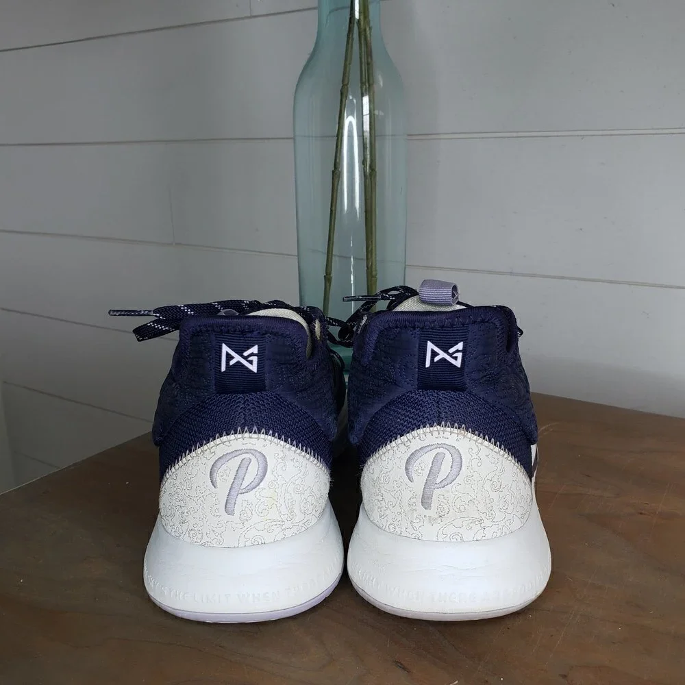 Nike Zoom PG 3 Navy White P. George 93552 Sneakers Size 8